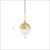 100 01132 04 φωτιστικό οροφής κρεμαστό χρυσό ματ d15cm luma lighting 1