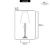 LEONIE LG Φωτιστικό επιτραπέζιο κρυστάλλινο λαμπατέρ λευκό χρώμιο 112-LG-CH-WH GRANDOLUCE