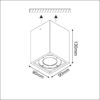 agnes φωτιστικό οροφής εξωτερικού χώρου σποτ εξωτερικό τετράγωνο τσιμέντο λευκό ip65 mk163130sw aca decor 1