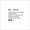 bel sp φωτιστικό οροφής κρεμαστό μελί γυαλί ∅28cm 9412135 novaluce 2