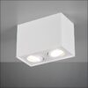 biscuit pl2 φωτιστικό οροφής σποτ λευκό τετράγωνο gu10 h12cm 613000231 trio lighting