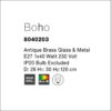 boho sp φωτιστικό οροφής κρεμαστό αντικέ ορείχαλκος γυαλί d28cm 8040203 novaluce 3