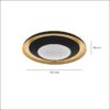 canicosa 2 pl φωτιστικό οροφής led πλαφονιέρα μαύρο χρυσό ∅50cm 98527 eglo 2