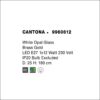 cantona sp1 φωτιστικό οροφής κρεμαστό οπάλ λευκό γυαλί ∅25cm 9960612 novaluce 6