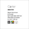 carter sp3 φωτιστικό οροφής κρεμαστό d32cm 9001701 novaluce 4