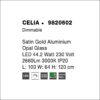 celia rl φωτιστικό οροφής κρεμαστό γραμμικό led χρυσό ματ ∅100x28cm 44w 9820602 novaluce 9