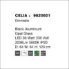 celia sp φωτιστικό οροφής κρεμαστό στρόγγυλο led μαύρο ματ ∅64cm 36w 9820601 novaluce 6