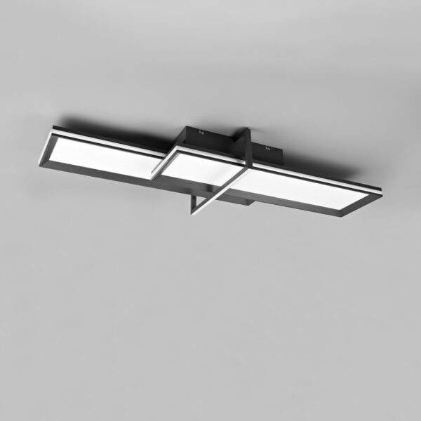 charleston pl φωτιστικό οροφής μαύρο πλαφονιέρα led 33w ∅101x38cm 672110542 trio lighting