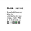 cilion ap φωτιστικό επιτοίχιο led απλίκα τοίχου χρυσό ματ ∅30x25cm 19w 9011135 novaluce 5