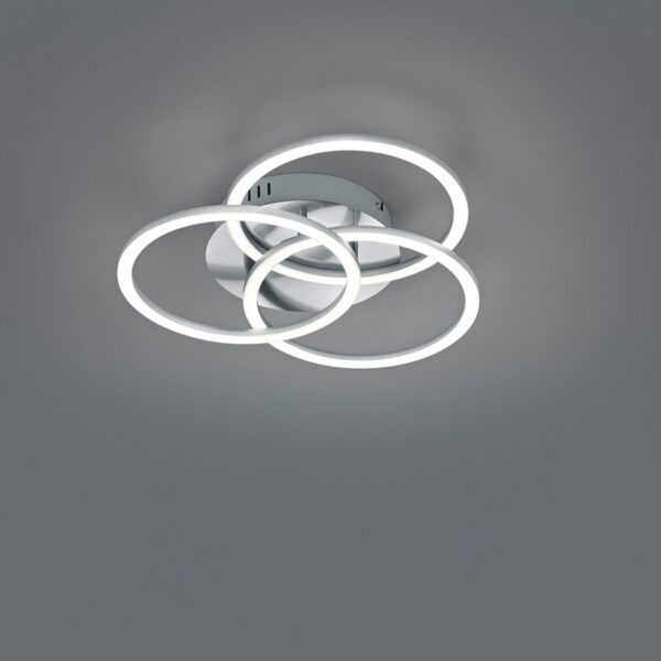 circle pl φωτιστικό οροφής χρώμιο ματ πλαφονιέρα led 27w ∅43cm r62823107 trio lighting