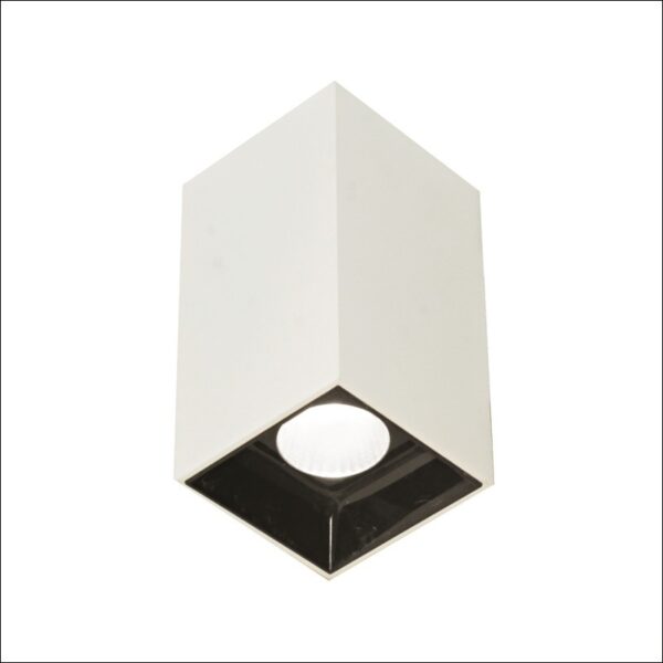 clam spot φωτιστικό οροφής σποτ led εξωτερικό μεταλλικό λευκό μαύρο τετράγωνο ∅76x76cm 4240500 viokef 2