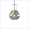 diamondra φωτιστικό οροφής κρεμαστό 1φωτο γυαλί χρώμιο d18cm v371481pg aca decor