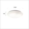 disk pl φωτιστικό οροφής πλαφονιέρα λευκό γυαλί οπάλ d40cm 4154600 viokef 1