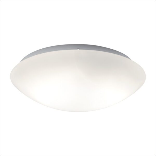 disk pl φωτιστικό οροφής πλαφονιέρα λευκό γυαλί οπάλ d40cm 4154600 viokef