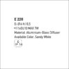 e220 φωτιστικό οροφής σποτ εξωτερικό μεταλλικό λευκό ∅6x105cm ip54 zambelis 2