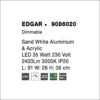 edgar pl φωτιστικό οροφής λευκό ματ πλαφονιέρα led 35w ∅91x36cm 9086020 novaluce 5