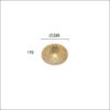 ester pl φωτιστικό οροφής πλαφονιέρα χρυσή μελί ανάγλυφο γυαλί ∅295cm 4225801 viokef 1