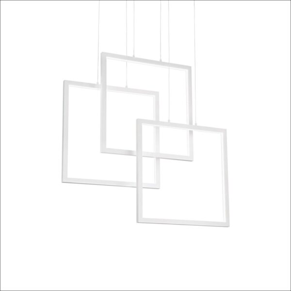 frame rl φωτιστικό οροφής κρεμαστό γραμμικό led λευκό 80watt ∅73x145cm 253596 ideal lux