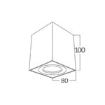 gama srl φωτιστικό οροφής σποτ μεταλλικό εξωτερικό τετράγωνο gu10 μαύρο ∅8cm h10cm bh04 30311 braytron 5