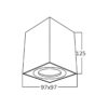 gama ss φωτιστικό οροφής σποτ μεταλλικό εξωτερικό τετράγωνο gu10 λευκό ∅97cm h125cm bh04 00210 braytron 4