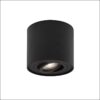 gozzano φωτιστικό οροφής σποτ εξωτερικό στρόγγυλο μαύρο gu10 h9cm 9174512 novaluce