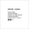 hector sp φωτιστικό οροφής κρεμαστό smoky γυαλί ∅30cm 9190031 novaluce 6
