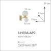hera ap2 φωτιστικό επιτοίχιο απλίκα τοίχου χρυσή luce ambiente design fan europe 4