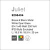 juliet pl1 φωτιστικό οροφής πλαφονιέρα χρυσό ματ μαύρο λευκό γυαλί d185x185cm 9206404 novaluce 3