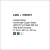lava sp φωτιστικό οροφής κρεμαστό γυαλί χαλκός ∅25cm 9190401 novaluce 4