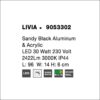 livia ap φωτιστικό επιτοίχιο μαύρο led απλίκα μπάνιου 30w ∅96cm 9053302 novaluce 5