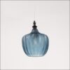 loni sp φωτιστικό οροφής κρεμαστό μπλε σκούρο γυαλί ∅24cm 9191243 novaluce 2