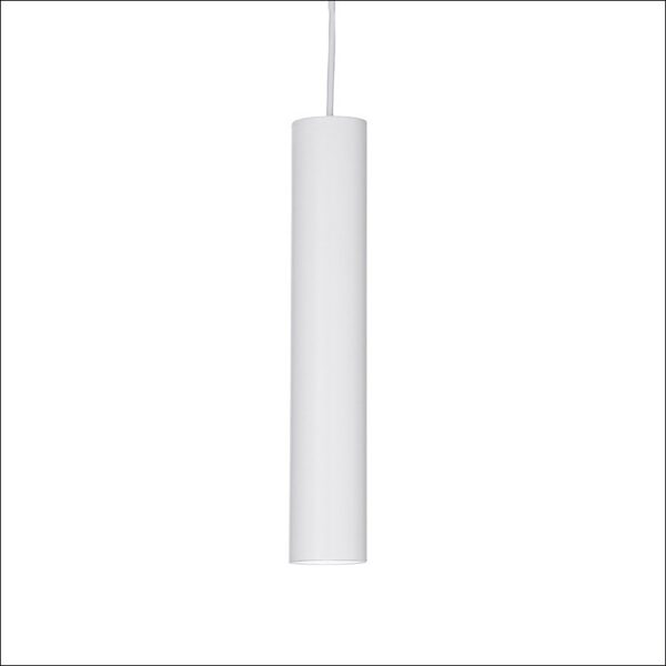 look sp1 φωτιστικό οροφής κρεμαστό λευκό κύλινδρος ∅6cm h40cm 104935 ideal lux