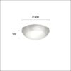marcella pl φωτιστικό οροφής πλαφονιέρα λευκό γυαλί με ασημί d30cm 3056501 viokef 1