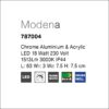 modena key large ap φωτιστικό απλίκα μπάνιου led χρώμιο l63cm 18w 787004 novaluce 3