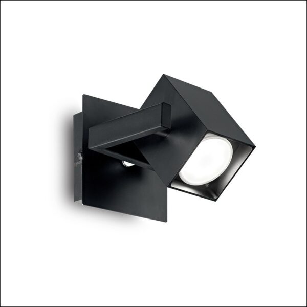 mouse ap1 φωτιστικό οροφής σποτ εξωτερικό τετράγωνο μαύρο 073569 ideal lux