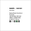 nager sp φωτιστικό οροφής κρεμαστό μαύρο ματ led d60cm 29w 9481091 novaluce 4