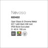 nevoso sp φωτιστικό οροφής κρεμαστό λευκό γυαλί d40cm 620422 novaluce 4