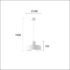 norton sp φωτιστικό οροφής κρεμαστό μεταλλικό λευκό d25cm 4184900 viokef 1