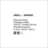 odell sp1 φωτιστικό οροφής κρεμαστό σαμπανιζέ γυαλί ∅28cm 9988280 novaluce 2