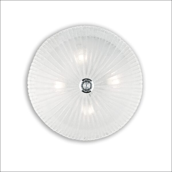 shell pl4 φωτιστικό οροφής πλαφονιέρα διάφανη κρυσταλλιζέ d50cm ideal lux
