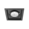 shopline ps φωτιστικό οροφής downlight τετράγωνο χωνευτό μαύρο led 30w3000k θερμό λευκό bd36 00501 braytron
