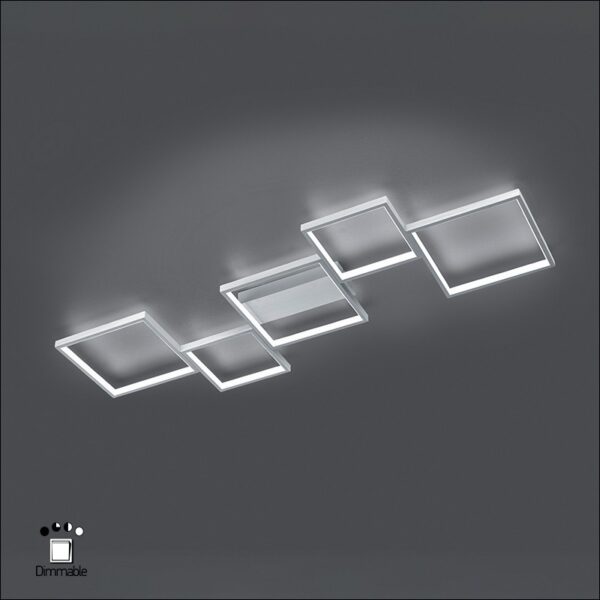 sorrento pl φωτιστικό οροφής led πλαφονιέρα αλουμίνιο ματ l120cm 627710505 trio lighting