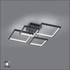 sorrento pl φωτιστικό οροφής led πλαφονιέρα μαύρο ματ d52x52cm 627710432 trio lighting