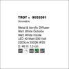 troy pl φωτιστικό οροφής πλαφονιέρα led λευκό ματ ∅46cm 40w 9053591 novaluce 2