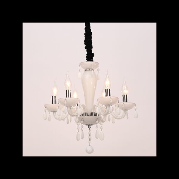 tulia φωτιστικό οροφής πολυέλαιος 6φωτο λευκό πολύφωτο blk82046pwc aca decor