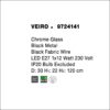 veiro sp φωτιστικό οροφής κρεμαστό χρωμιομένο γυαλί ∅30cm 9724141 novaluce 3