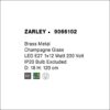 zarley sp1 φωτιστικό οροφής κρεμαστό σαμπανιζέ γυαλί ∅18cm 9066102 novaluce 5