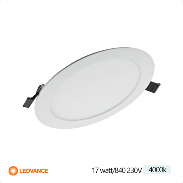 φωτιστικό οροφής downlight led panel slim στρόγγυλο χωνευτό 17w4000k φυσικό λευκό osram ledvance 4058075063945