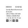 AMARA Φωτιστικό οροφής πλαφονιέρα led μαύρο ∅61x25cm 9248106 NOVALUCE 9