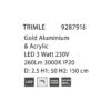 TRIMLE Φωτιστικό οροφής κρεμαστό χρυσό ματ H.50cm 9287918 NOVALUCE